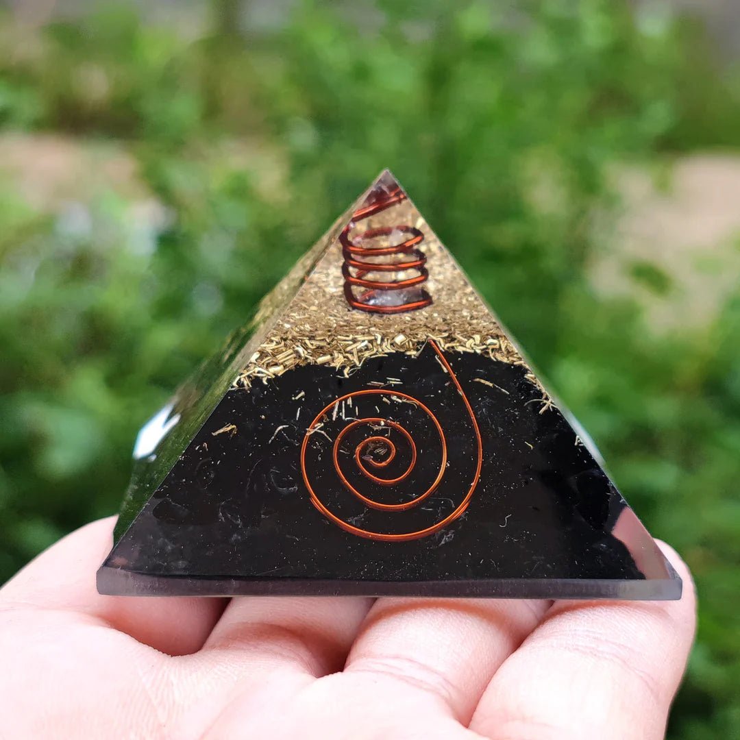 Black Tourmaline Orgone  Pyramid -Protection & Health-Buddhism & Truths