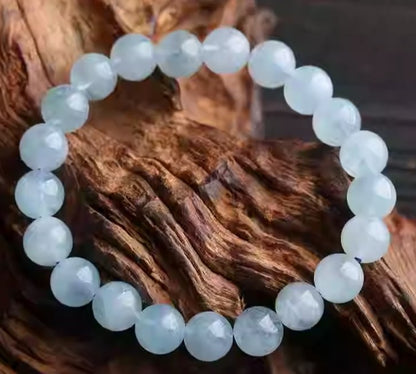 Blue Aquamarine Calming Bracelet - Grounding -Buddhism & Truths