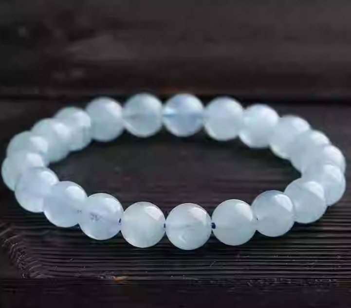 Blue Aquamarine Calming Bracelet - Grounding -Buddhism & Truths