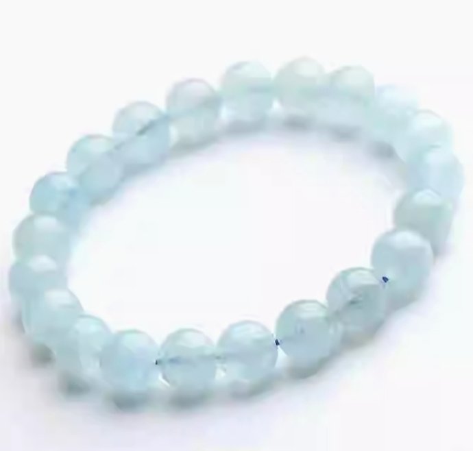 Blue Aquamarine Calming Bracelet - Grounding -Buddhism & Truths