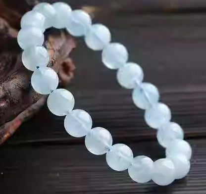 Blue Aquamarine Calming Bracelet - Grounding -Buddhism & Truths