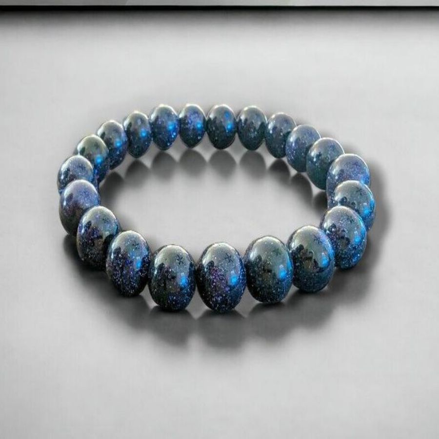 Blue Sandstone Bracelet - Intention Amplifier-Success And Good Luck