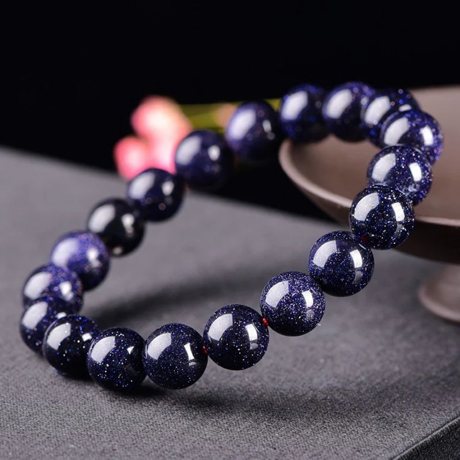 Blue Sandstone Bracelet - Intention Amplifier-Success And Good Luck