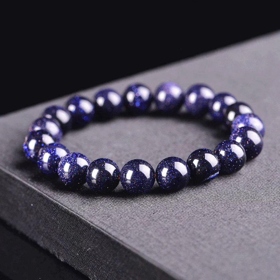 Blue Sandstone Bracelet - Intention Amplifier-Success And Good Luck