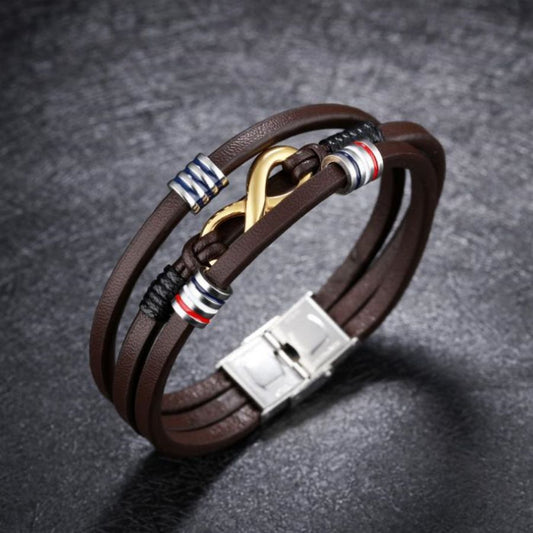 Leather Infinity Bracelet - Infinite Possibilities-Eternal love.-Buddhism & Truths