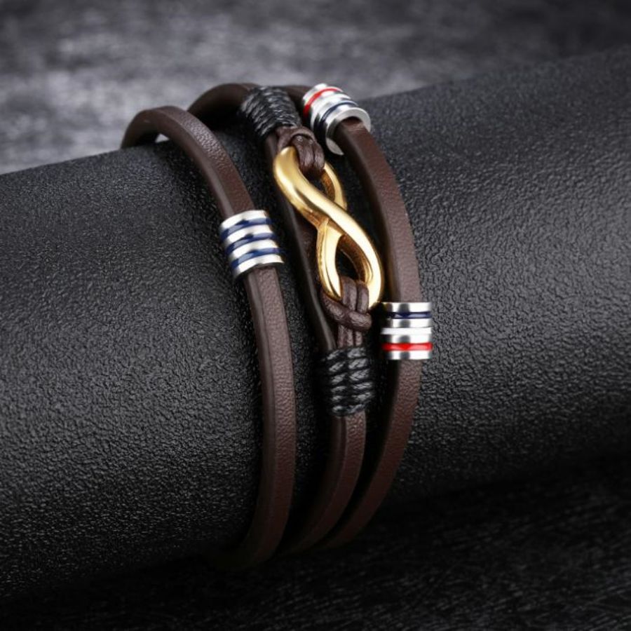 Leather Infinity Bracelet - Infinite Possibilities-Eternal love.-Buddhism & Truths