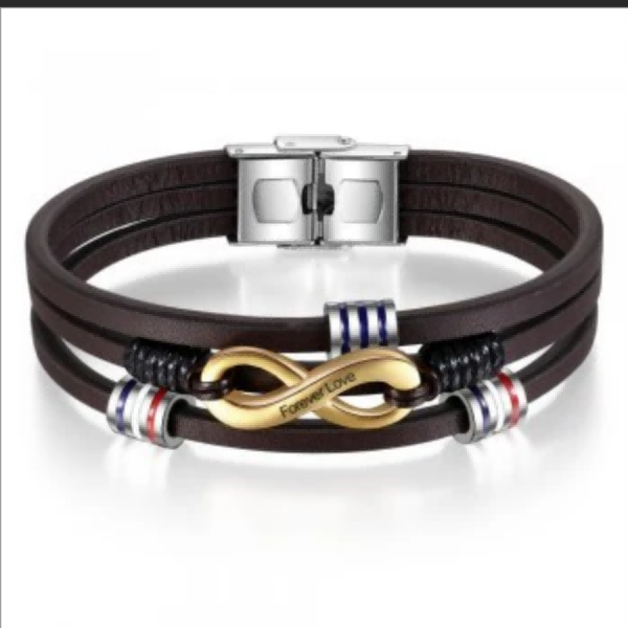 Leather Infinity Bracelet - Infinite Possibilities-Eternal love.-Buddhism & Truths