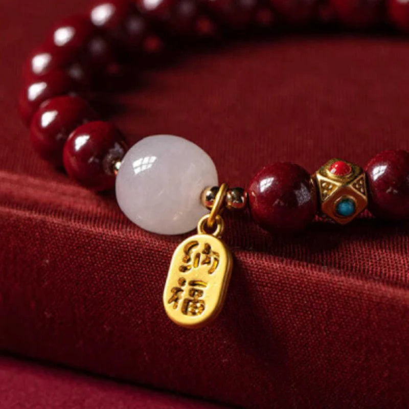 Red Cinnabar Good Fortune Bracelet-Luck-Buddhism & Truths