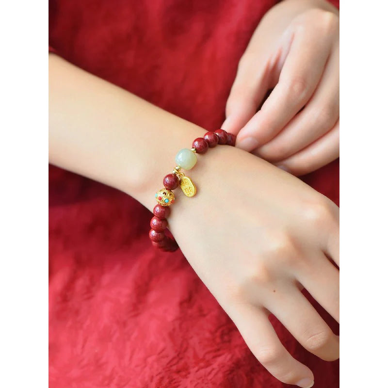 Red Cinnabar Good Fortune Bracelet-Luck-Buddhism & Truths