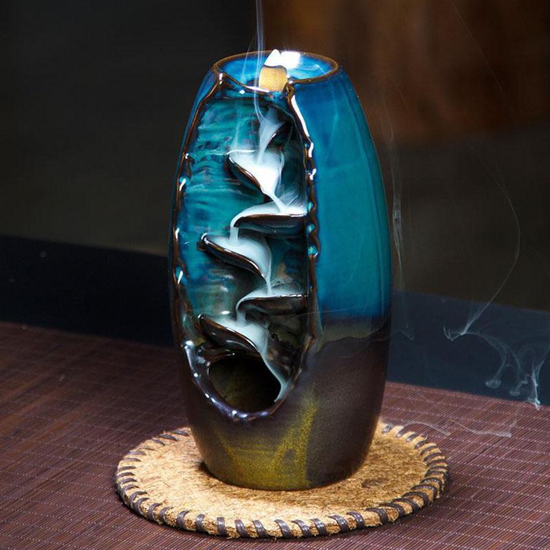 Smoke Waterfall Cone Incense Burner-Relaxed-Buddhism & Truths