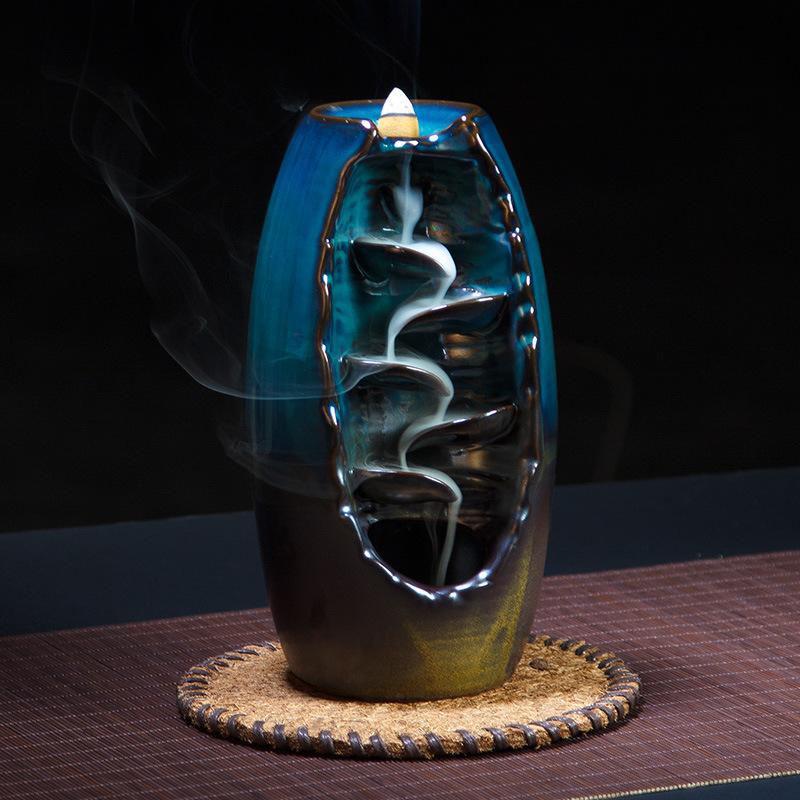 Smoke Waterfall Cone Incense Burner-Relaxed-Buddhism & Truths