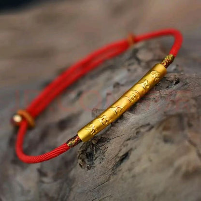 Tibetan Red String Bracelet - Buddhist Lucky Charm-Bless-Buddhism & Truths