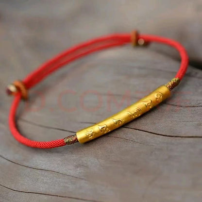 Tibetan Red String Bracelet - Buddhist Lucky Charm-Bless-Buddhism & Truths