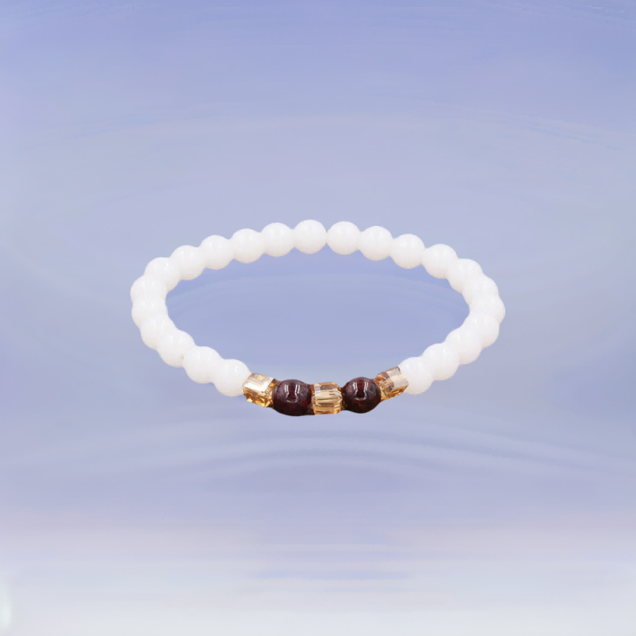 White Chalcedony Positivity Bracelet - Positivity & Harmony-Buddhism & Truths