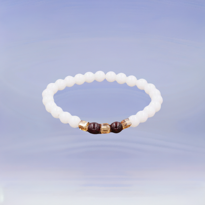 White Chalcedony Positivity Bracelet - Positivity & Harmony-Buddhism & Truths