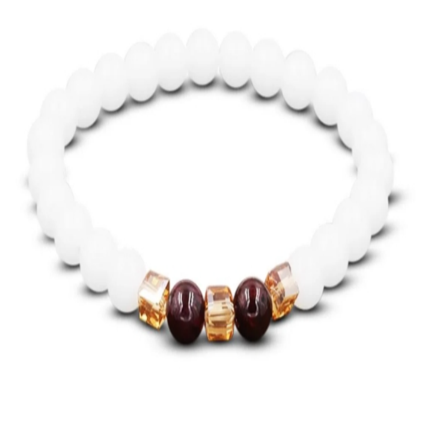 White Chalcedony Positivity Bracelet - Positivity & Harmony-Buddhism & Truths