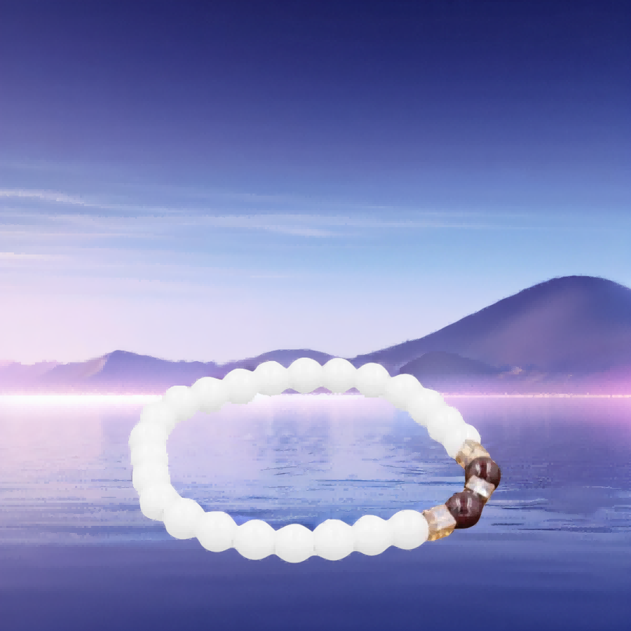 White Chalcedony Positivity Bracelet - Positivity & Harmony-Buddhism & Truths