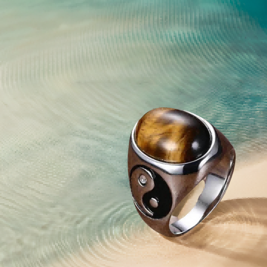 Yin Yang Tiger’s Eye Ring-Protection & Healing-Buddhism & Truths